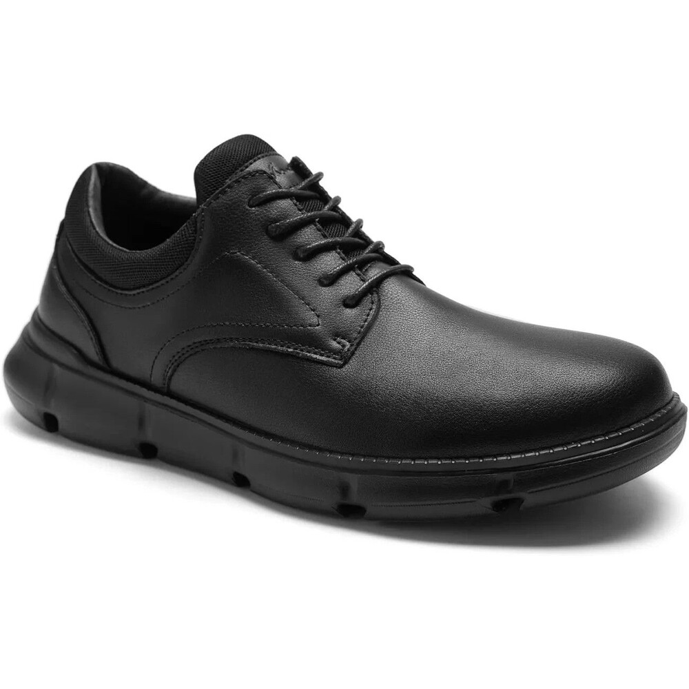 OrthoComfoot Men's Orthopedic Leather Dress Shoe Sz 41 (US 8) Black